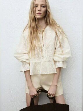 Mango Embroidered Vivien Blouse